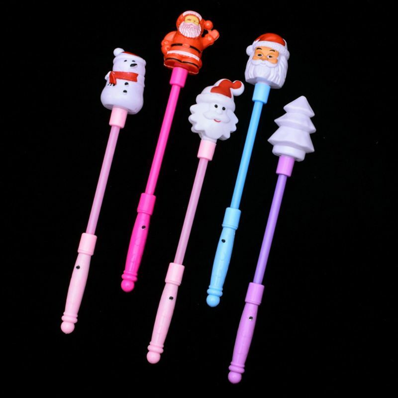 Mainan Tangan Berkedip LED Tongkat Manusia Salju untuk Bermain dalam Mainan Malam Anak Mengkilap yang Gelap