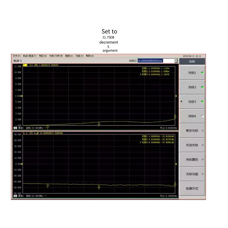 Cyfrowy programowalny moduł tłumika RF TYPE-C typ 6G 30DB wyświetlacz TFT obsługa obudowy CNC tłumik komunikacyjny