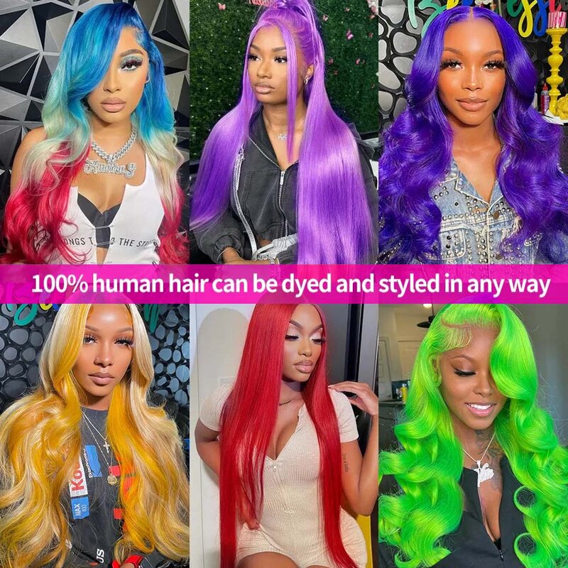 Borgonha Lace Front peruca de cabelo humano para mulheres, colorido, brasileiro, osso reto, transparente, HD, frontal, 13x4, 99J