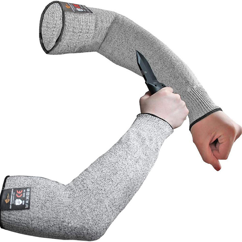 1Pc Level 5 For HPPE Cut Resistant Anti-Puncture Work Protection Arm Sleeve Cover Anti-cut Level 5 Safety Work Gloves Cut Gloves