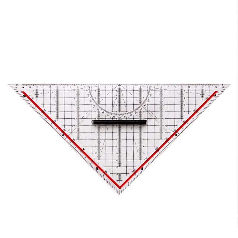 2 قطعة 30 سنتيمتر رسم مثلث حاكم متعدد الوظائف رسم تصميم حاكم مع مقبض المنقلة قياس حاكم القرطاسية