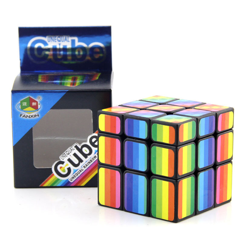 Rainbow Mirror-cubo mágico de tercer orden para niños, juguete de ciencia y educación, inteligencia