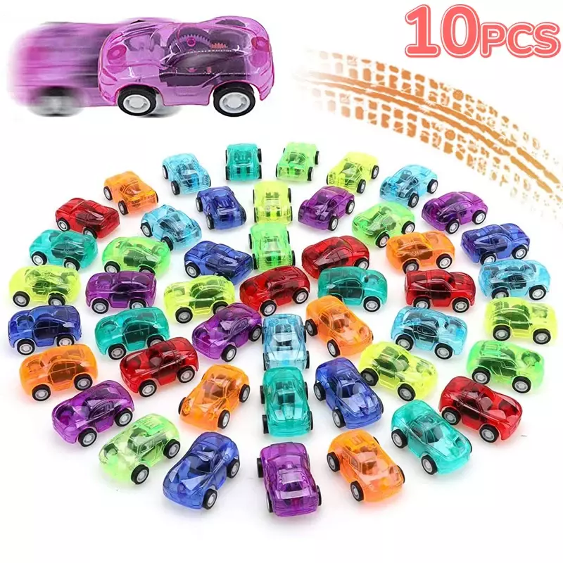 Mini carro de corrida brinquedos para crianças, Pull Back Racer, Conjunto de veículos plásticos, Birthday Party Favor Supplies, Fast Gifts, 1Pc, 10 Pcs
