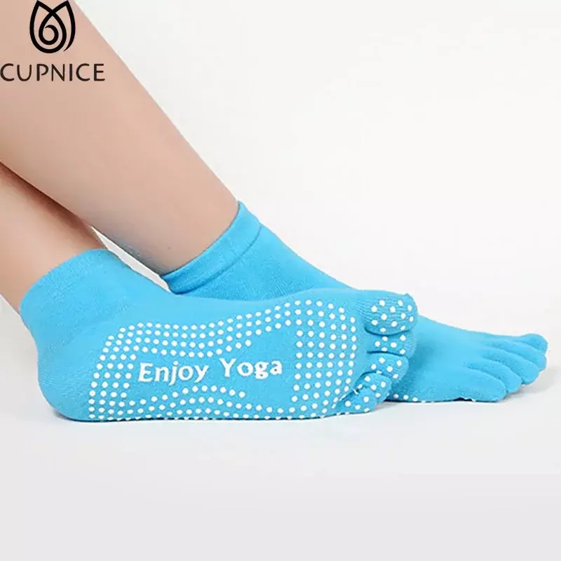 Fünf-Zehen-Yoga-Socken Frauen Baumwolle bunte rutsch feste Socken
