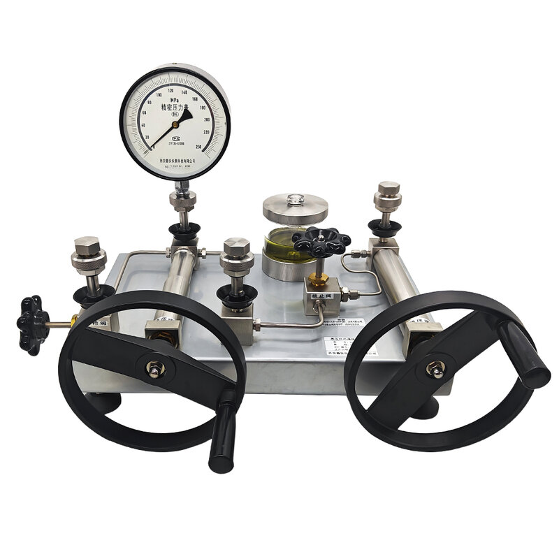 Calibrador de presión de fuente hidráulica, bomba hidráulica de escritorio, 300MPa