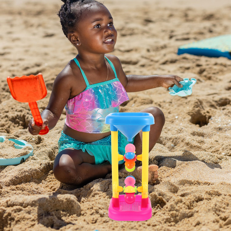 Rueda de agua de reloj de arena para niños pequeños, rueda de agua de playa para niños, verano, 1 Juego
