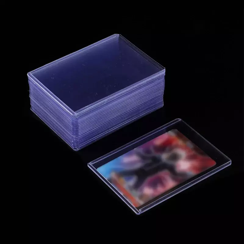 Transparente PVC Toploaders para Collectible Trading Cards, mangas de protecção, basquetebol, Sports Idol Cards, Game Card Holder, 3x4 in, 35PT