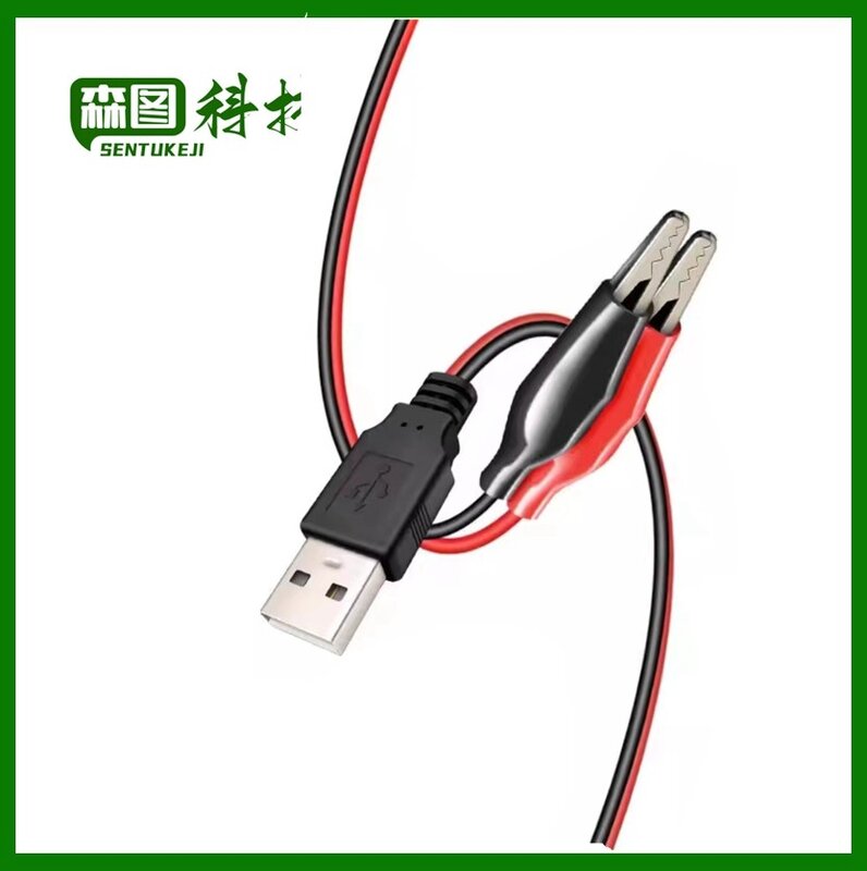 Pinzas de cocodrilo USB, cable macho/hembra a USB, Detector de probador, medidor de voltaje CC, amperímetro, capacidad, medidor de potencia, 1 par