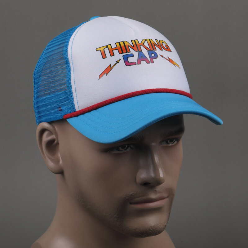 Gorra de Anime de la temporada 4, sombrero de Dustin, gorra de béisbol de malla Retro, accesorios de gorra de pensamiento de camionero