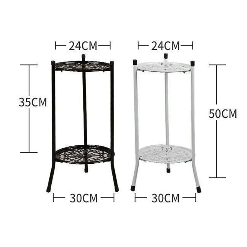 Two-Layer Elegant Metal Plant Stand Shelf Potted Plant Holder Modern Tall Plant Pot Stands For Indoor Outdoor Decor