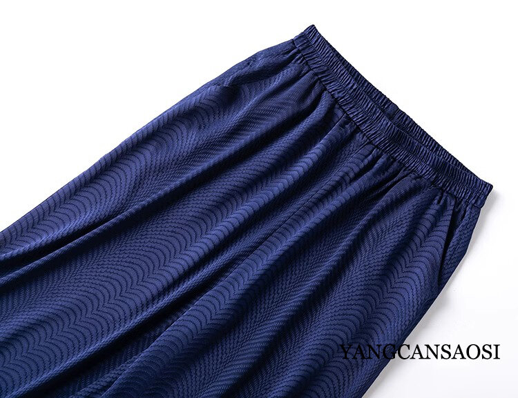 Специальное предложение 2024 для женщин, летние новые роскошные эластичные прямые брюки из 93% натурального шелка тутового шелкопряда Sangbo с эластичным поясом на резинке