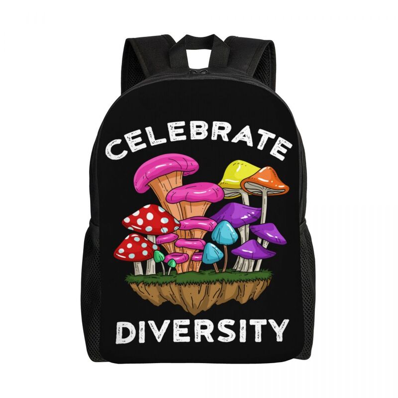 야생 버섯 여행 배낭 남녀공용, 학교 노트북 책가방, 대학생 데이팩 가방, 아름다운 다기능 백팩