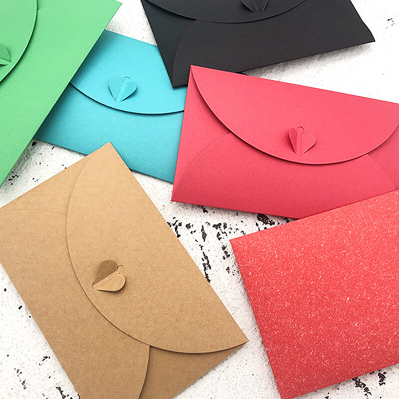 50 pçs/lote envelope kraft papel de alta qualidade estilo ocidental amor cartões de papelaria envelopes para convites de casamento negócios