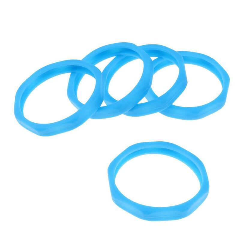 Anello di protezione Anti-rotolamento per microfono da 5 pezzi anello in Silicone per microfono blu