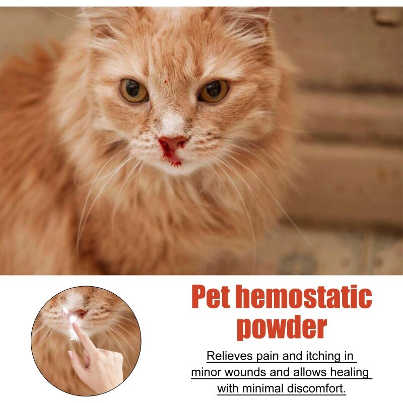 Pó estíptico seguro para cães e gatos rolha sangue filhote cachorro-casa profissão aids suprimentos pó hemostático 50ml