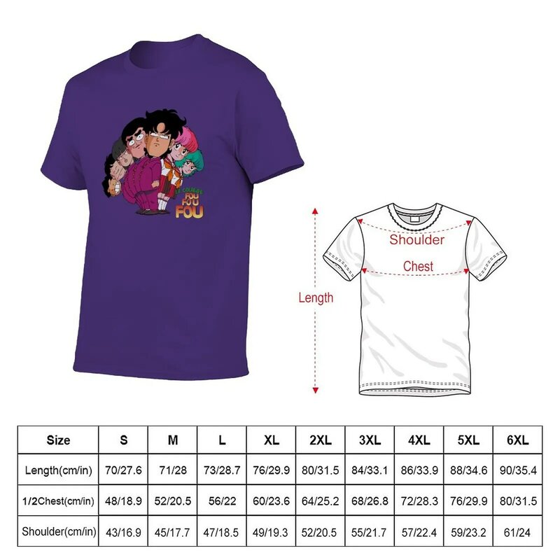 High School Kimengumi Fou Fou T-shirt para homens, T-shirt extragrande, novo, T-shirts extragrandes para meninos