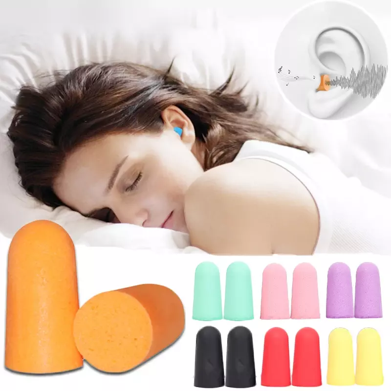 Conforto Soft Foam Ear Plugs Viagem Dormir Ruído Redução Som Isolamento Ear Protector Anti-Noise Lightweight Earplug