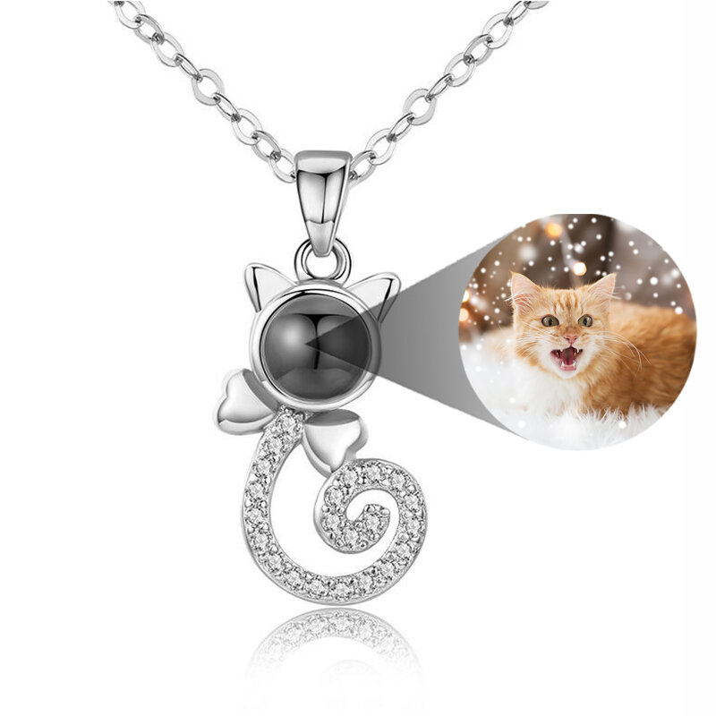 Collar personalizado con foto de Mascota, colgante de pata de perro para hombres, mujeres y niñas, Gargantilla con dijes, regalo de joyería de cumpleaños