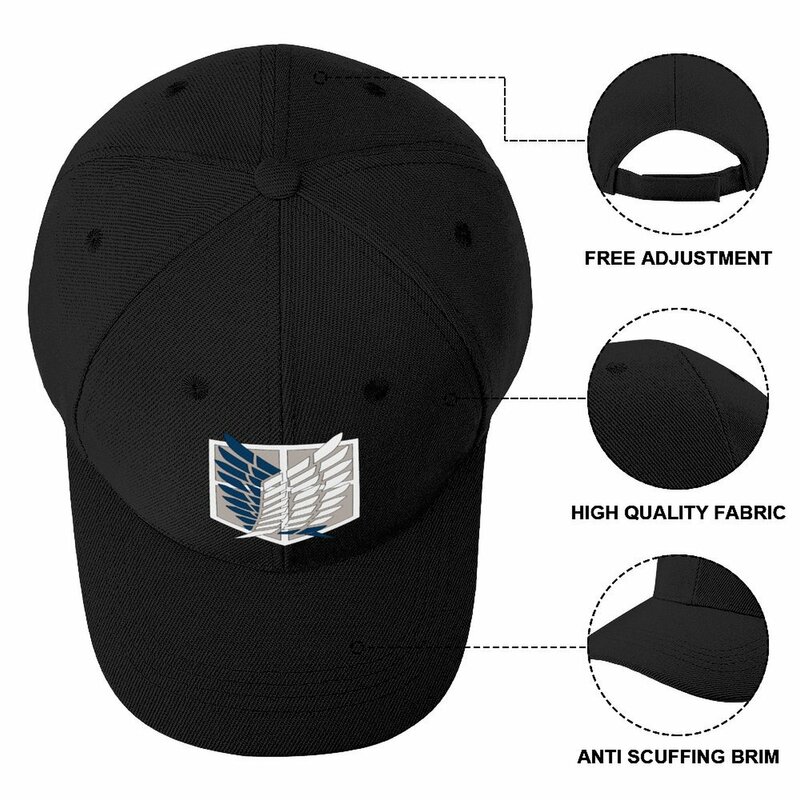 100T AOT Merch Wings Of Freedom Baseball Cap party hats Anime Luxury Man Hat Hat For Men Women's