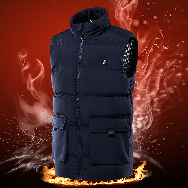 High Quality Unisex 5V USB Health Care Heated Vest 4 Heating Areas Separate Control Winter Keep Warm Heated Jacket Oversized 7XL