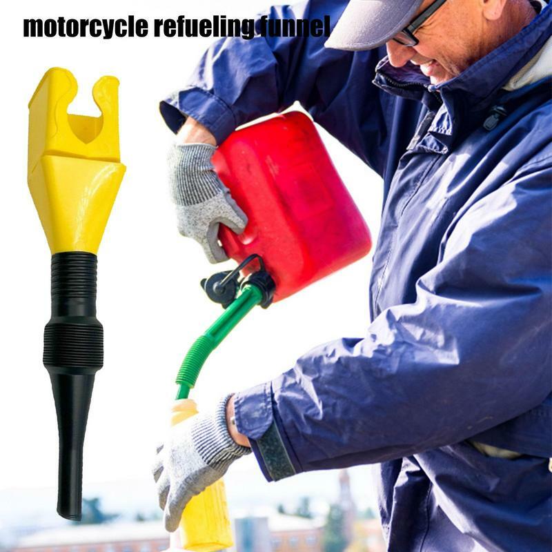 Funil de troca de óleo retrátil para motocicleta, Ferramentas multiúso de transferência de óleo, funil portátil longo