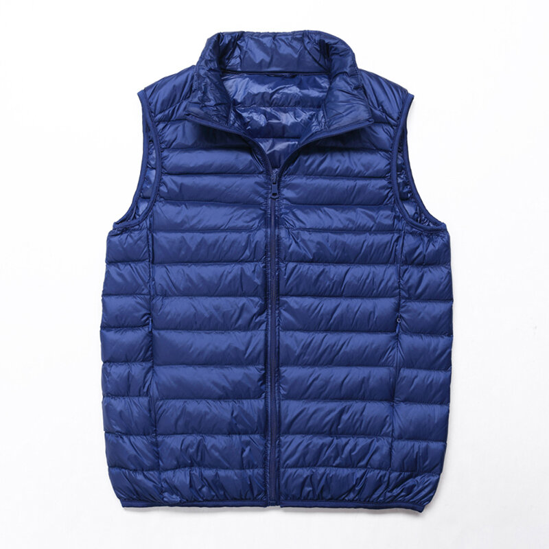 Plus Size 5xl 6xl 7xl Men Sleeveless Puffer Jacket New Spring Autumn Men's Ultra Lightweight Packable Down Vestes Casual Coats
