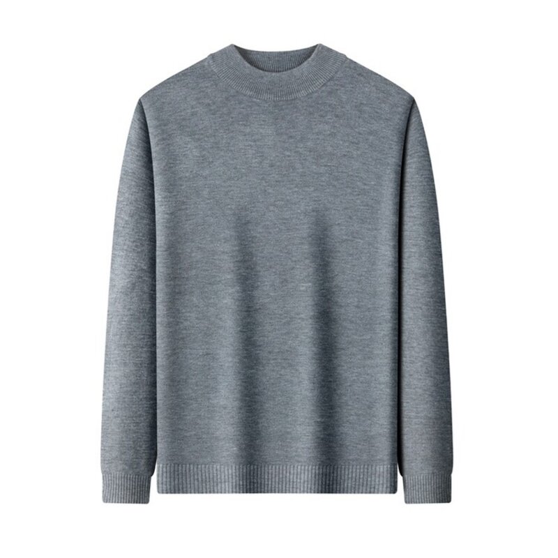 Sweater pria, atasan Sweater Turtleneck lengan panjang untuk lelaki