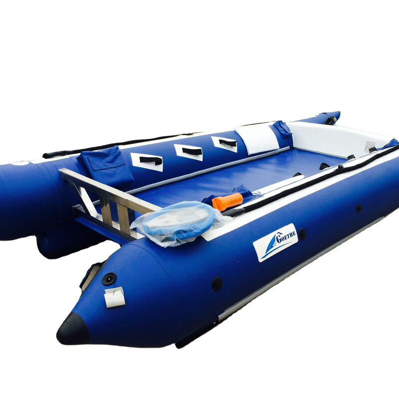 Goethe-catamarán inflable GTG450, velero, 14,8 pies, 450cm, 1,2mm, acero inoxidable, pvc