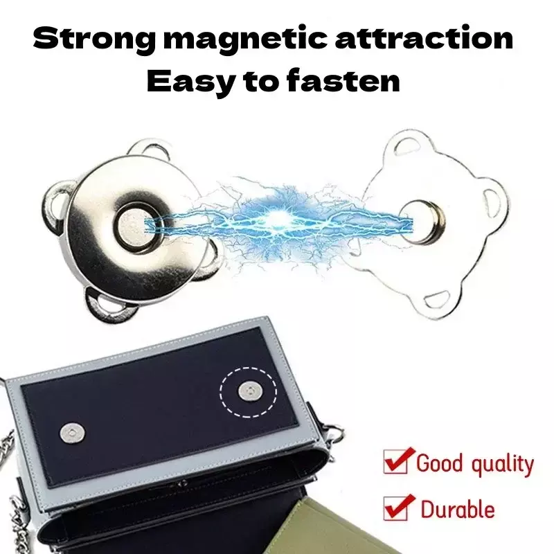 1/10sets magnetischer Druckknopf Metall unsichtbar aufnähen Knopfs chloss Verschlüsse Verschlüsse für Geldbörsen Taschen Kleidung Handwerk DIY Zubehör