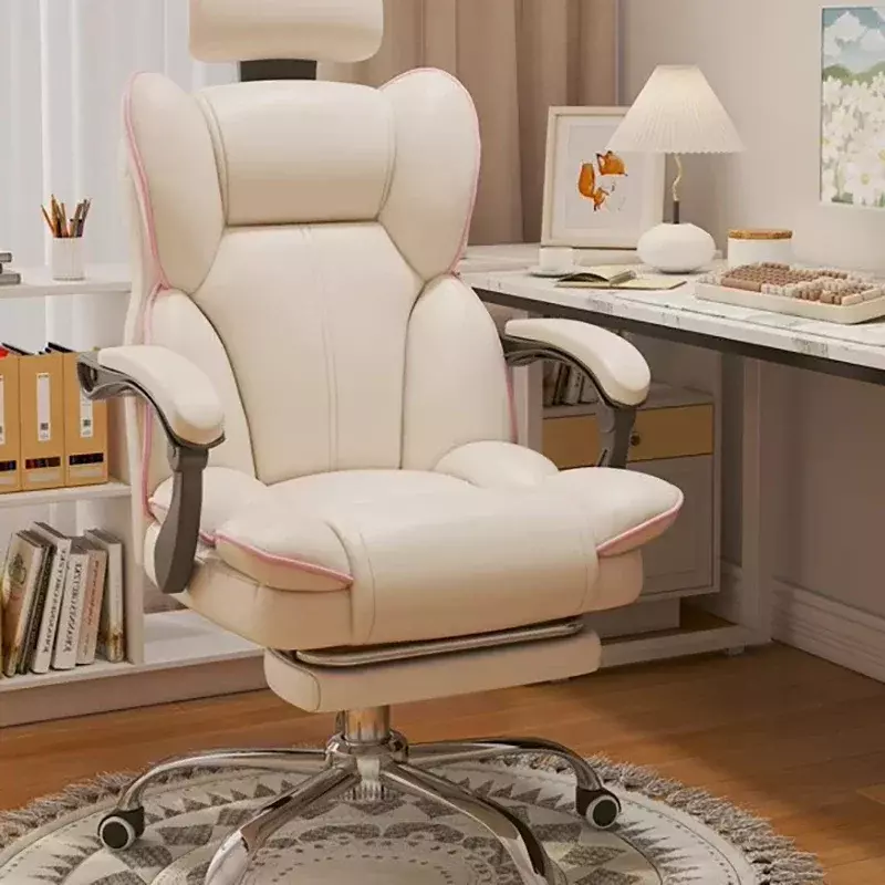 เก้าอี้สำนักงานคอมพิวเตอร์แบบพกพาเก้าอี้เอนเล่นเกมเก้าอี้สำนักงานหมุนได้ห้องนั่งเล่น Silla escritorio perabot rumah