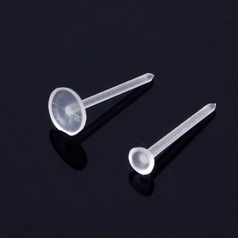 100 stuks 3/5 mm hypoallergene oorbelpalen oorbel DIY sieraden bevindingen ambacht