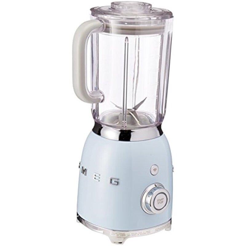 Smeg Countertop, Pastel Blue 50s Style Blender, 48 Ounces，Easy To Clean, Easy To Use, Multiple Speeds, Cord Storage