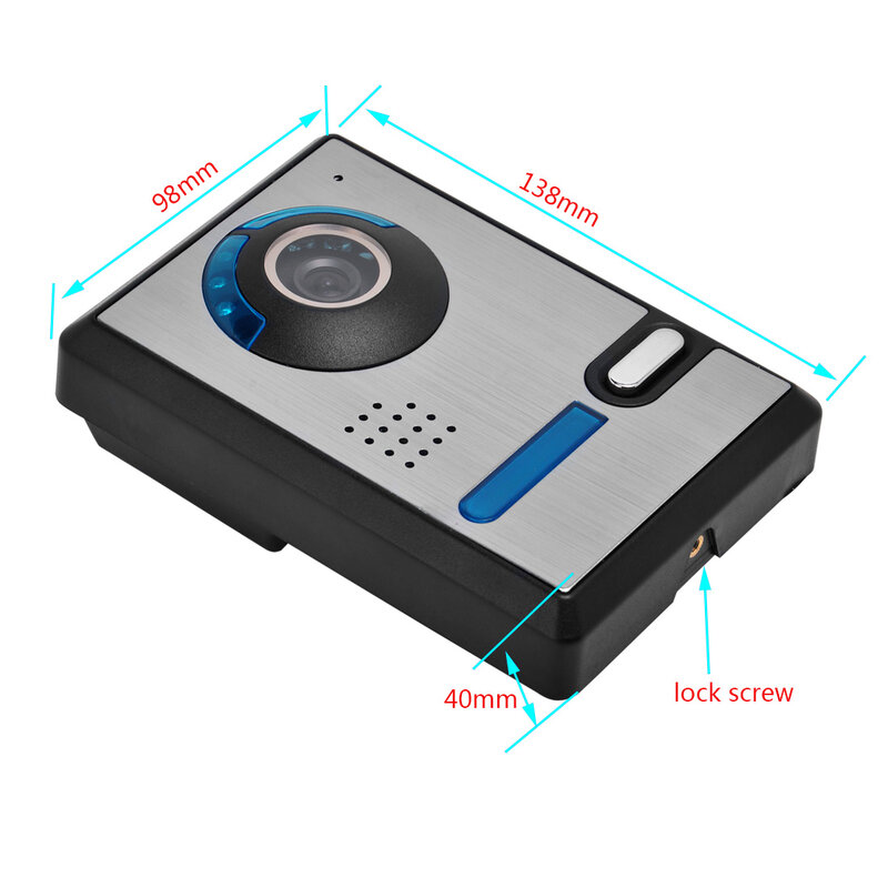 To Video Door Intercom Entry System Kit Wired Video Doorbell Phone Rainproof Call Panel IR Camera for Home Villa Building