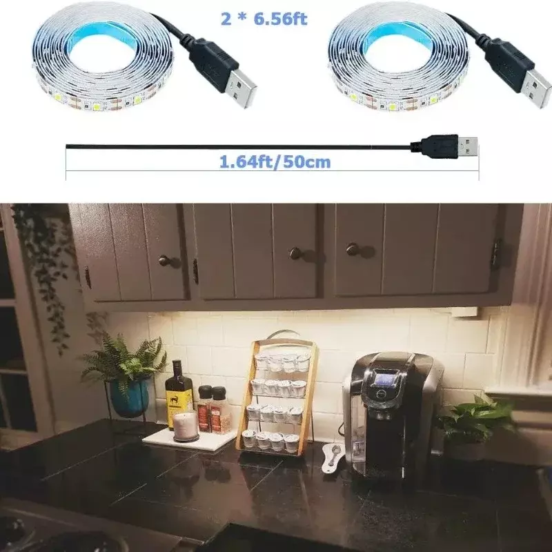 DC 5V USB LED Strips 2835 White Warm White LED Strip Light TV Background Lighting Tape Home Decor Lamp 1- 5m LED String Light