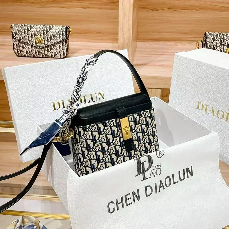 2024 neue Stickerei Mode Box Kosmetik taschen Taschen hochwertige Schulter Umhängetaschen Luxus lässig Frauen Geldbörse und Handtaschen