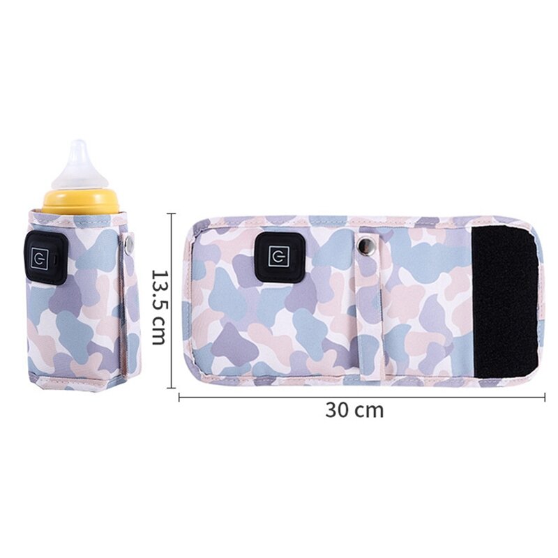 Universal USB Milch Wasser wärmer Reise Kinderwagen isolierte Tasche Baby Still flasche Heizung Tarnung-schwarz