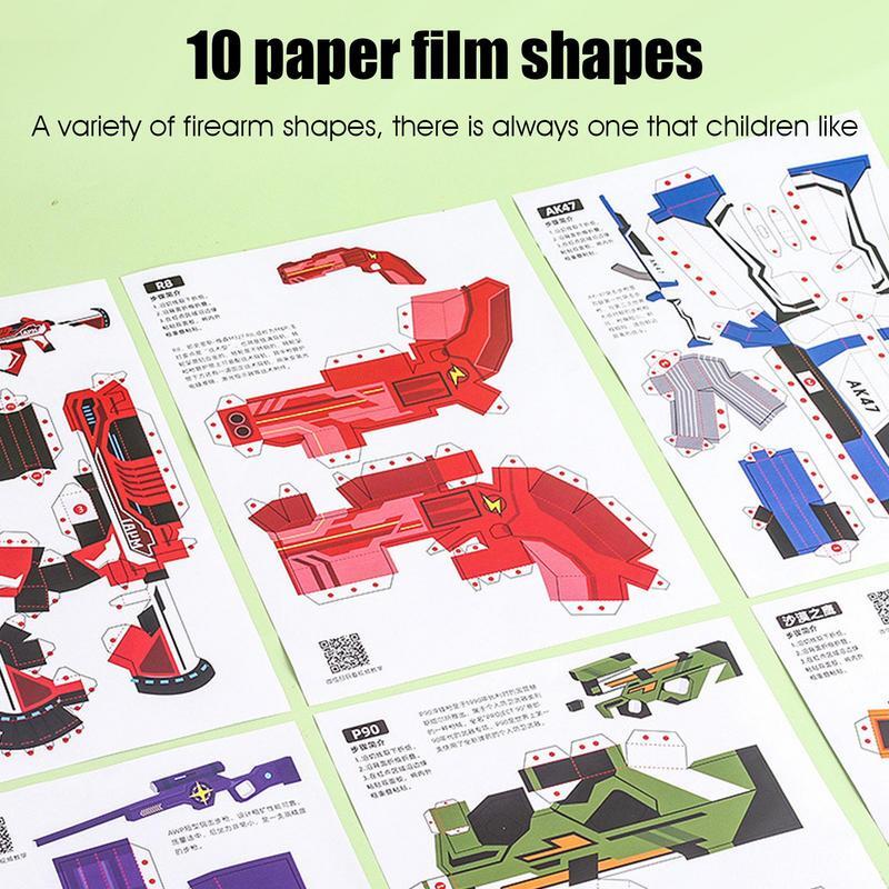 โมเดลกระดาษการตกแต่งบ้านตกแต่งโต๊ะเครื่องประดับบันได3D ของเล่นเพื่อการเรียนรู้ปริศนางานฝีมือกระดาษ