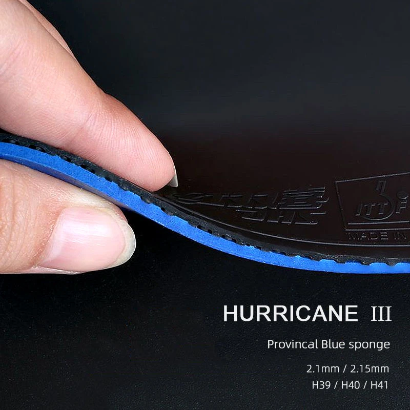 DHS إعصار 3 مقاطعة الأزرق الإسفنج إعصار 3 نيو مقاطعة الأزرق الإسفنج تنس الطاولة المطاط الأصلي DHS بينغ بونغ الإسفنج