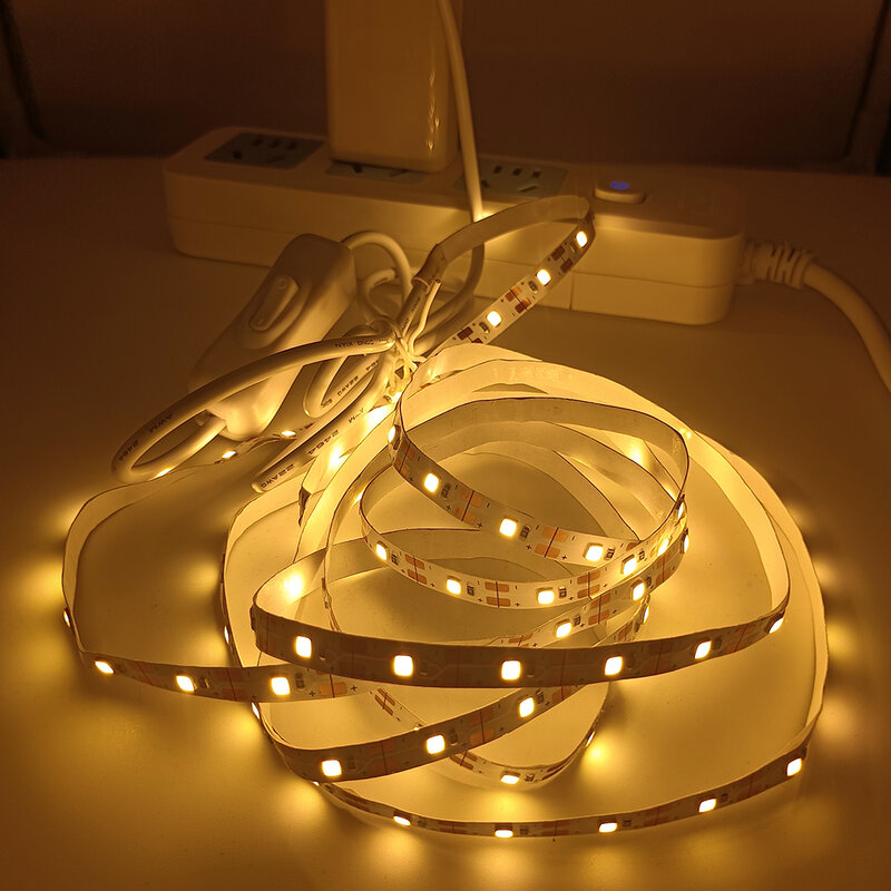 USB White LED Strip Light para decoração de TV, iluminação do feriado, TV Backlight, Natal, SMD 2835, 5V