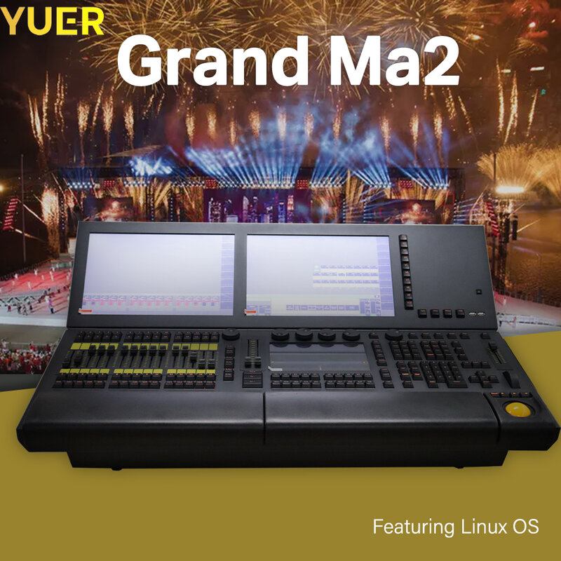 Grand MA2 controlador de luz profesional, consola de iluminación de escenario, cabezal móvil, DMX, fiesta, DJ, Bar, discoteca