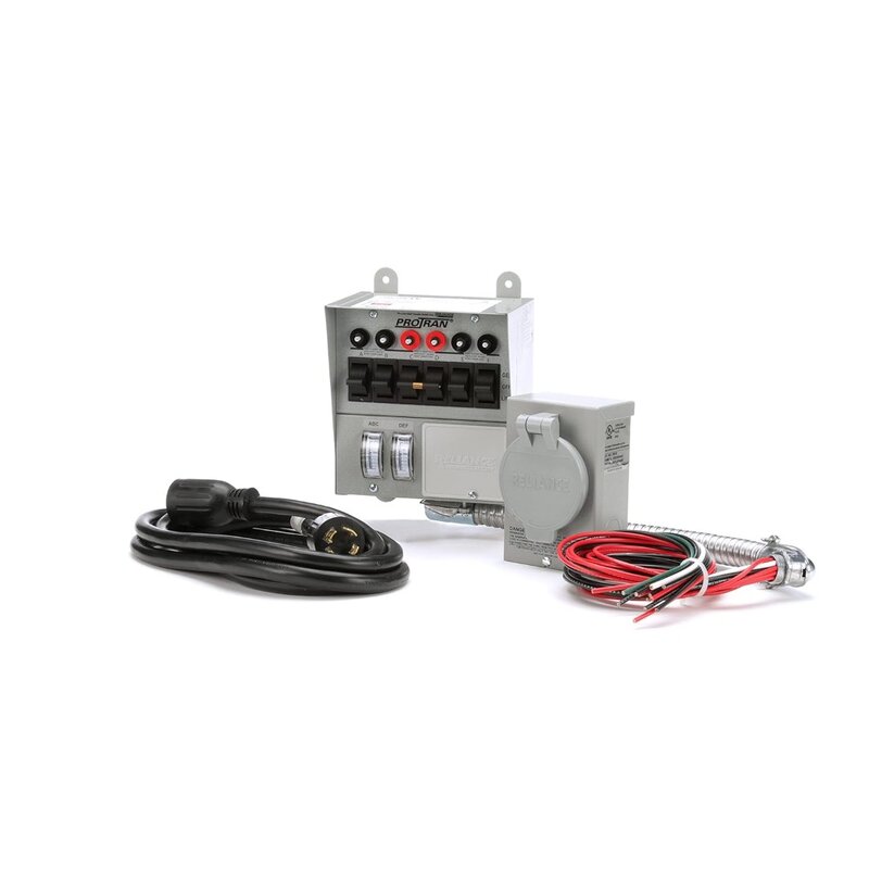 Corporation 31406CWK 30 Amp 6-circuit Pro/Tran Transfer Switch Kit for Generators (7500 Watts).,Gray