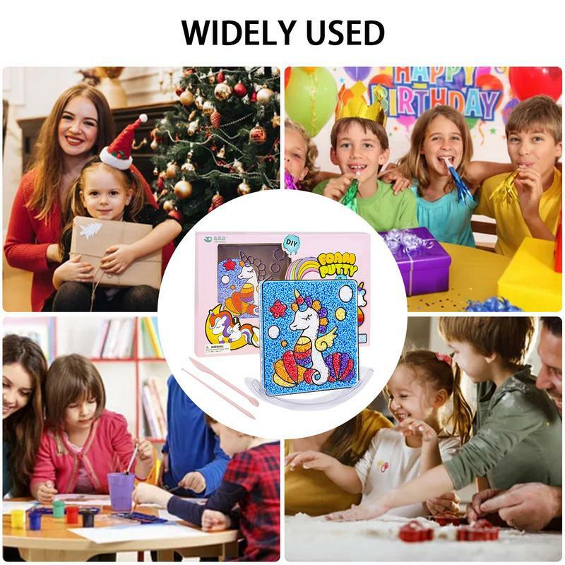 Painting Toy For Kids Drawing Toy Kids Crafts Mud Filling DIY Painting Children Painting Craft Activities Kit Safe Fun