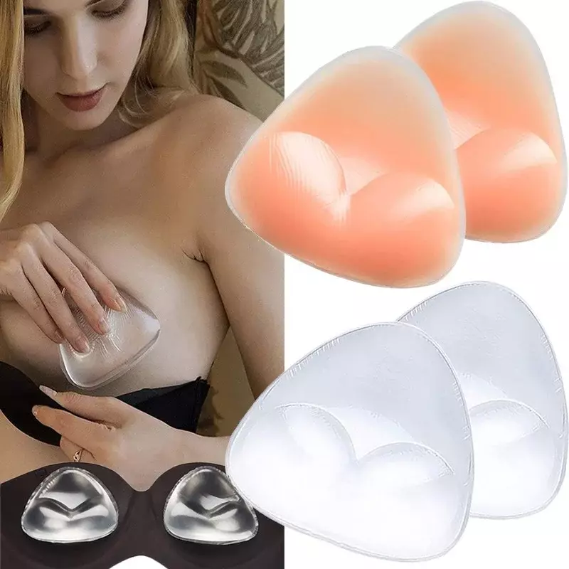 Invisible padding magia sutiã inserções esponja sutiã mama empurrar para cima almofadas maiô silicone sutiã almofada mamilo capa adesivos remendo