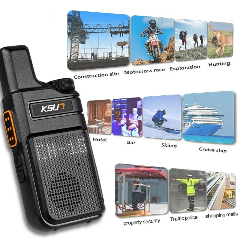 KSUT PMR446 Walkie Talkie 2 Pieces Mini Size Portable Handheld Radio Wireless Set Two Way Radio Station Comunicador Transceiver
