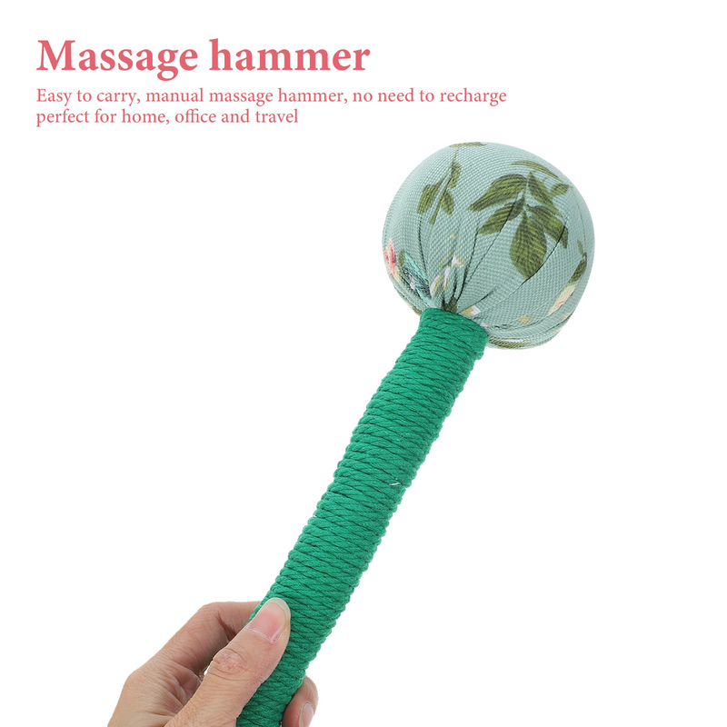 2 Pcs Moxibustion Hammer Thigh Massager Manual Massagers Wormwood Back Stick Cloth for Neck