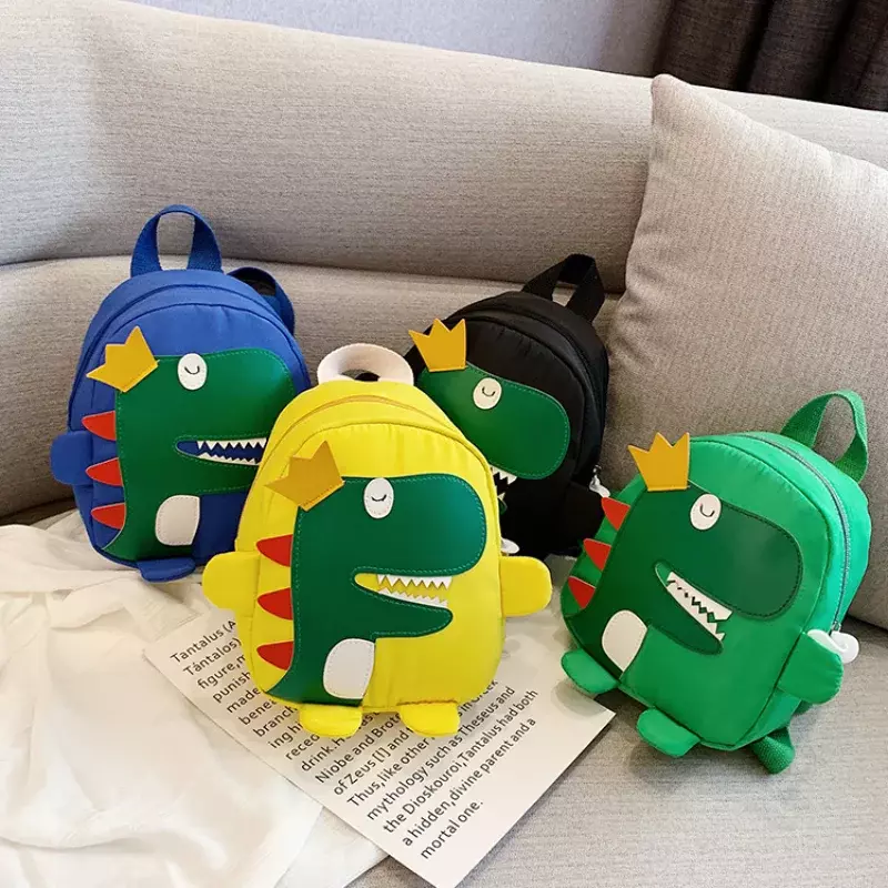 Oxford布恐竜バックパック子供用、子供用漫画バッグ、幼稚園ベビーバッグ、子供用バッグ、新しい