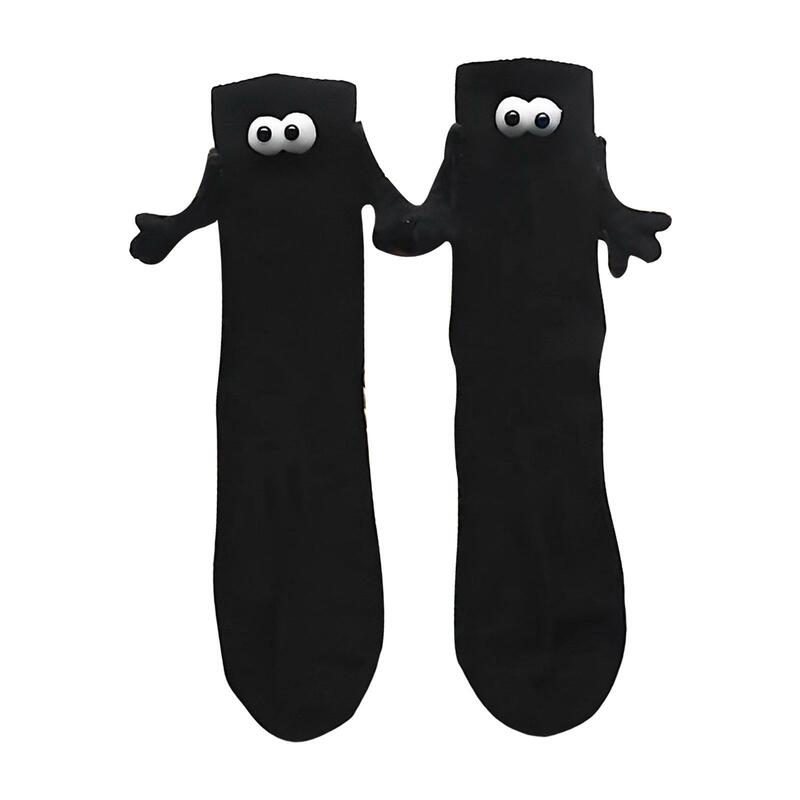 Casual Socks Lovely Funny Gifts Bedroom Holding Hands Socks Cartoon Decorative Summer Party Magnetic Suction 3D Couple Socks