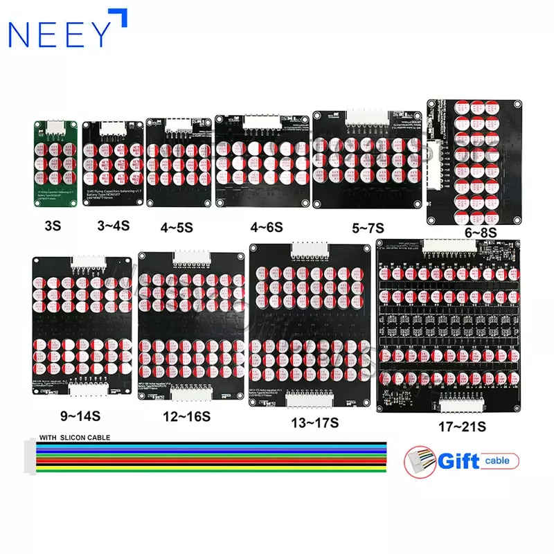 NEEY 액티브 이퀄라이저 밸런서 에너지 캐패시터, 5A, 3S, 4S, 5S, 6S, 7S, 8S, 10S12S, 14S, 16S, 17S, 18S, 19S, 20S, 21S, Lifepo4, Lipo, LTO 배터리