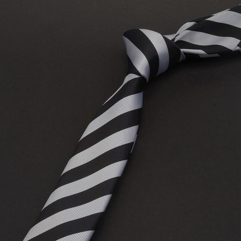 Corbata delgada de 5CM para hombre, corbata de cuello estrecho a cuadros de puntos a rayas impermeables negras para regalo de fiesta de boda, accesorios de negocios de oficina