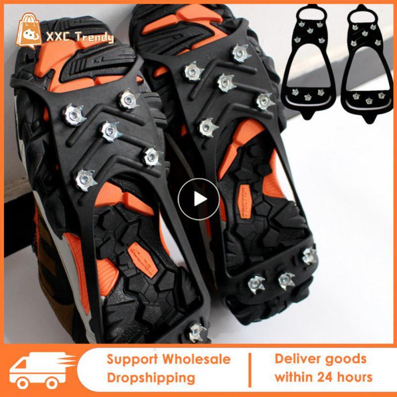 Snow Ice Claw Climbing Crampons 8 Studs Anti-Skid Ice Snow Camping Walking Shoes Spike Grip Winter Outdoor Equipment